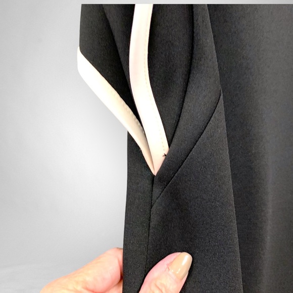 Calvin Klein Black Statement Cap Flutter-Sleeve Sheath Scuba Unlined Dress - Picture 13 of 14